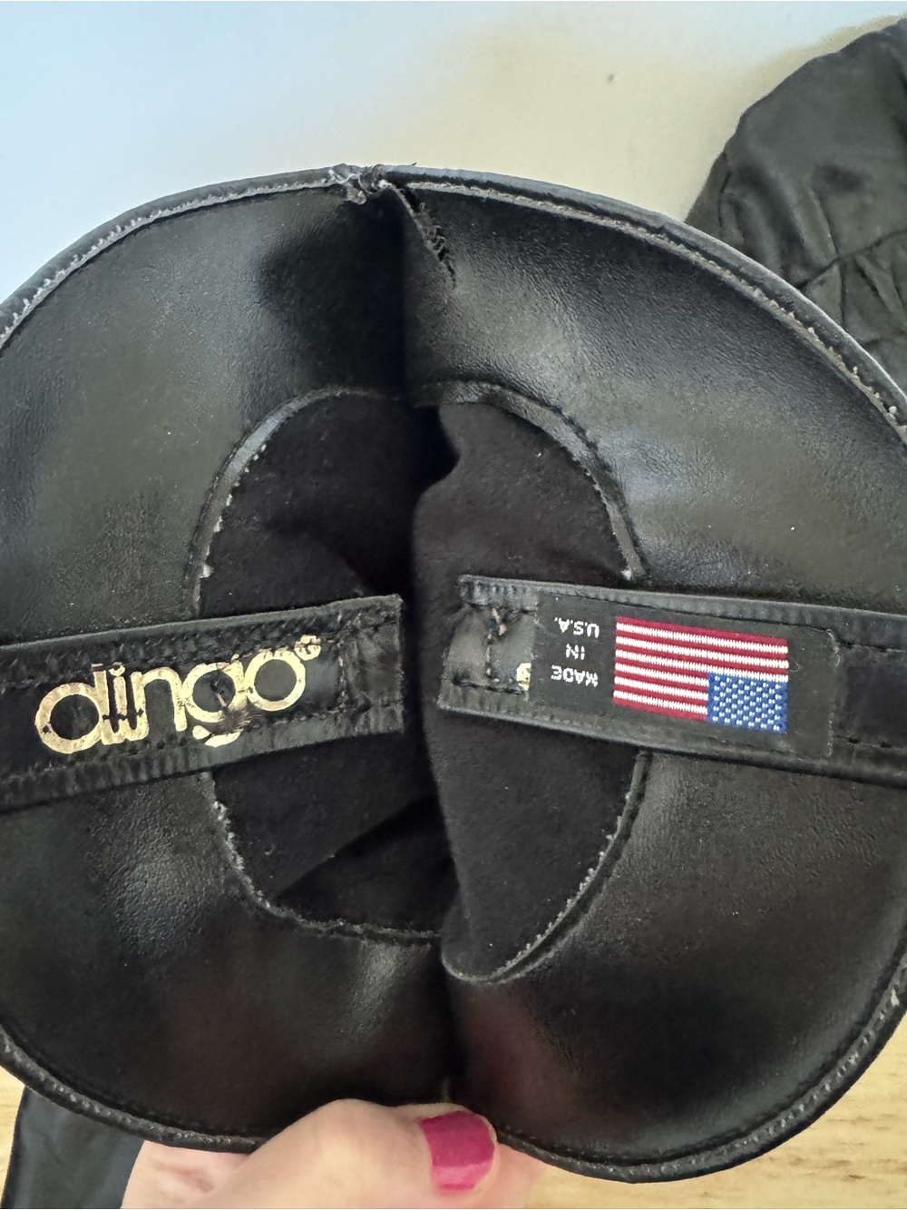 Dingo Black Leather Slouch Western Heeled Boots - Picture 3 of 6
